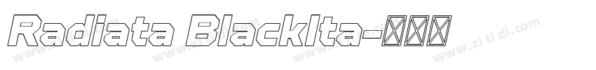 Radiata BlackIta字体转换 Radiata BlackIta字体转换
